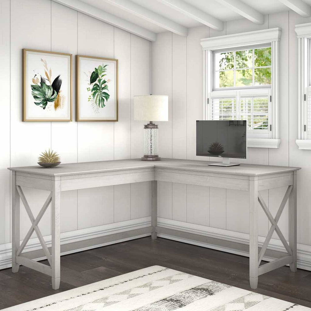 60W L Shaped Desk, Cape Cod Gray Z54413