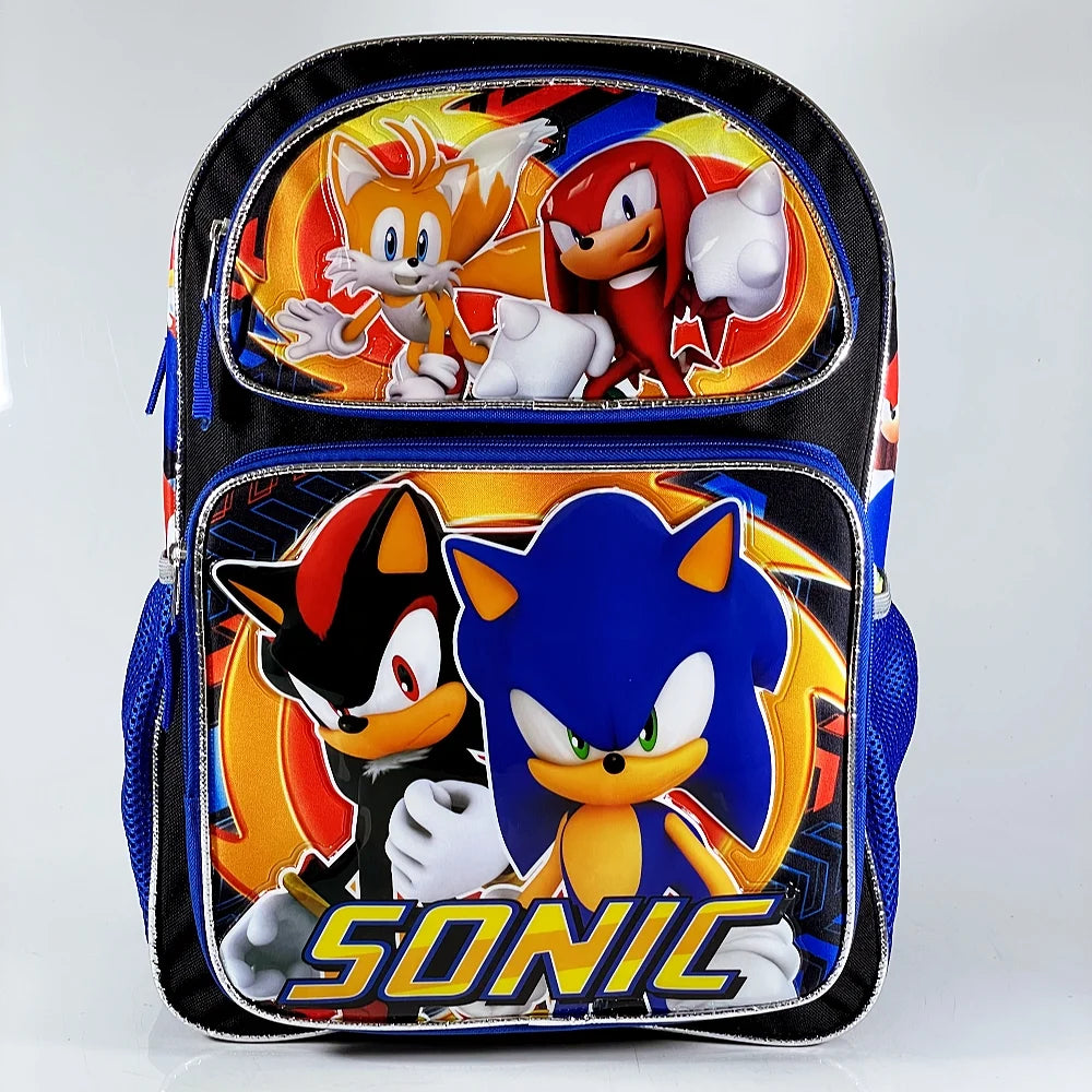 Blue Black Sonic Backpack with Insulated Lunch Bag T238239