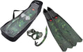 Camo Green Snorkel Fin Set Mask V1162