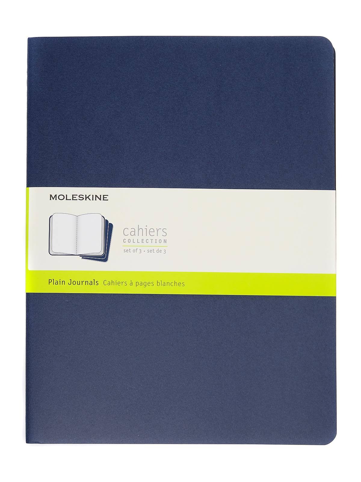 Navy Plain Cahier Pocket 3er Pack B4158