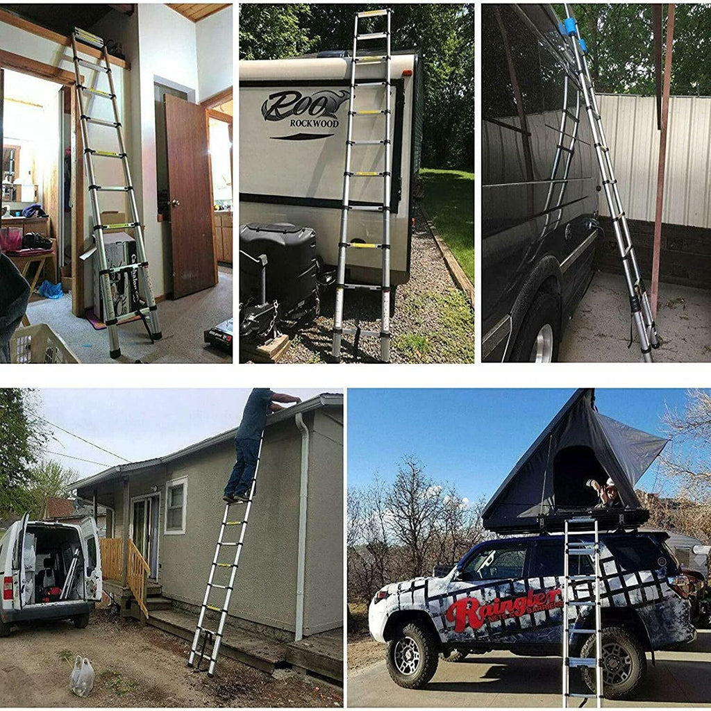 12FT Aluminum Telescoping Folding Ladder, 330lbs Max Load Capacity A62089