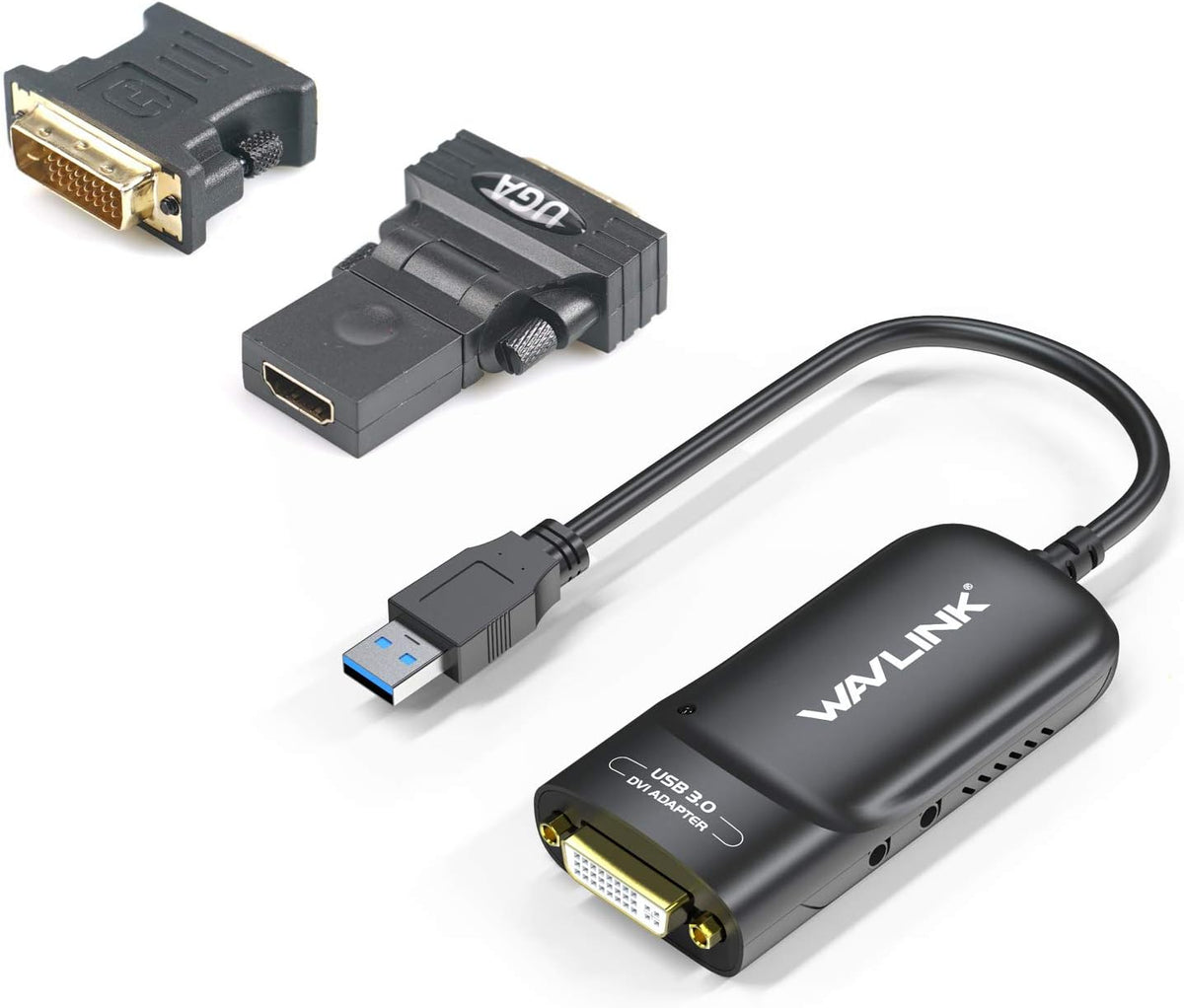 USB 3.0 to DVI/HDMI/VGA Universal Video Graphics Adapter with Audio Port H13161