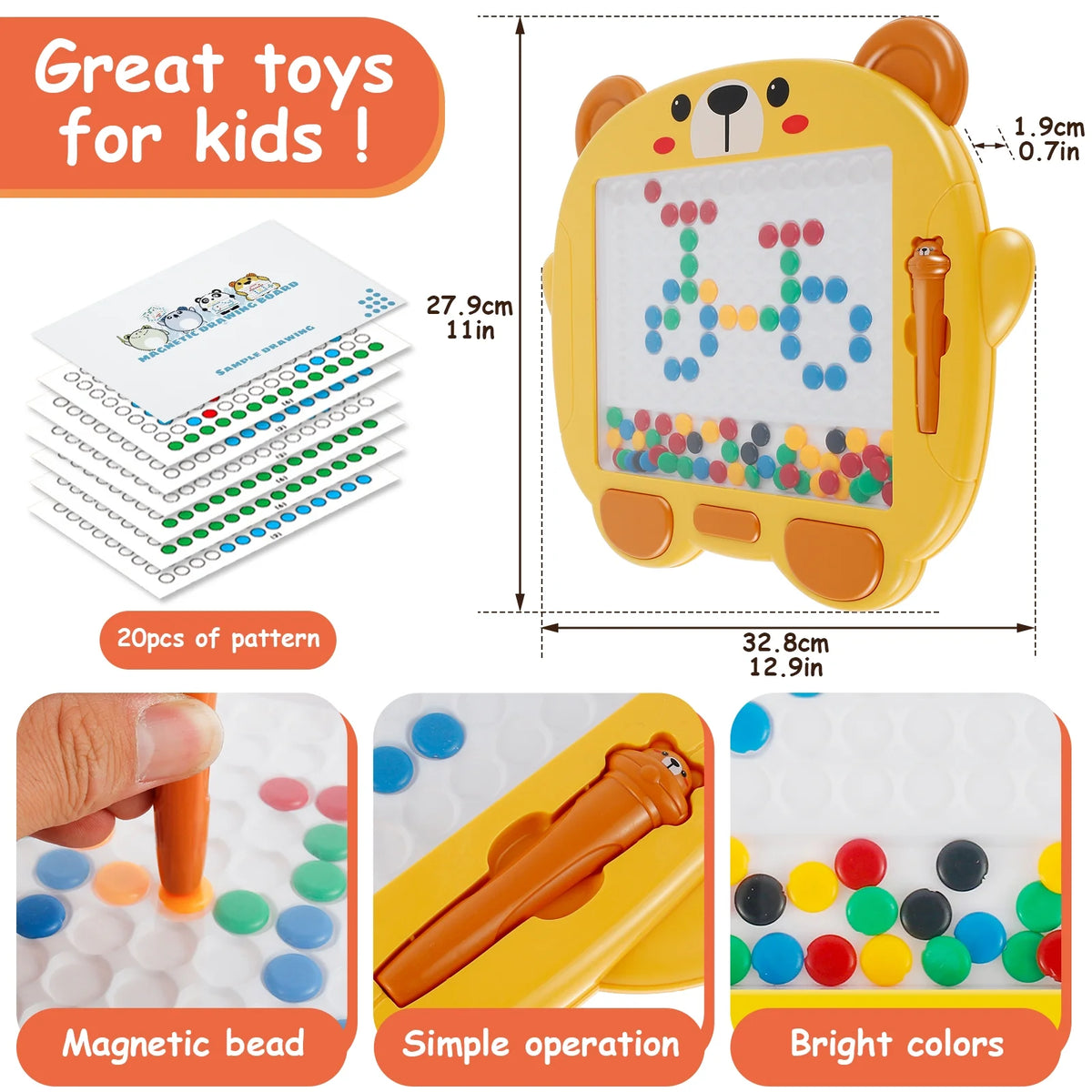 Magnetic Drawing Board with Magnetic Pen and Cards H979