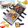Raclette Table Grill with Non-stick Grilling Plate and Cooking Stone, 8 Person Electric Tabletop Cooker U611