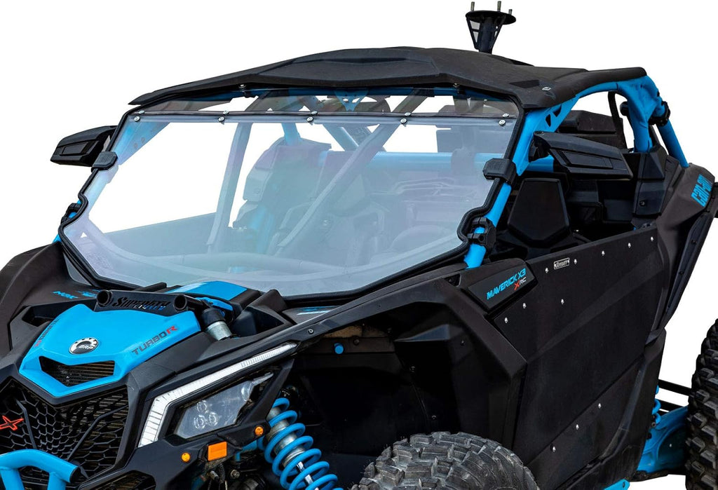 Heavy Duty Clear Full Windshield with Intrusion Bar, 1/4 Thick Polycarbonate R8068