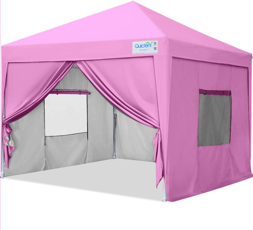 8x8 Pop up Canopy Tent with Sidewalls and Mesh Windows U866