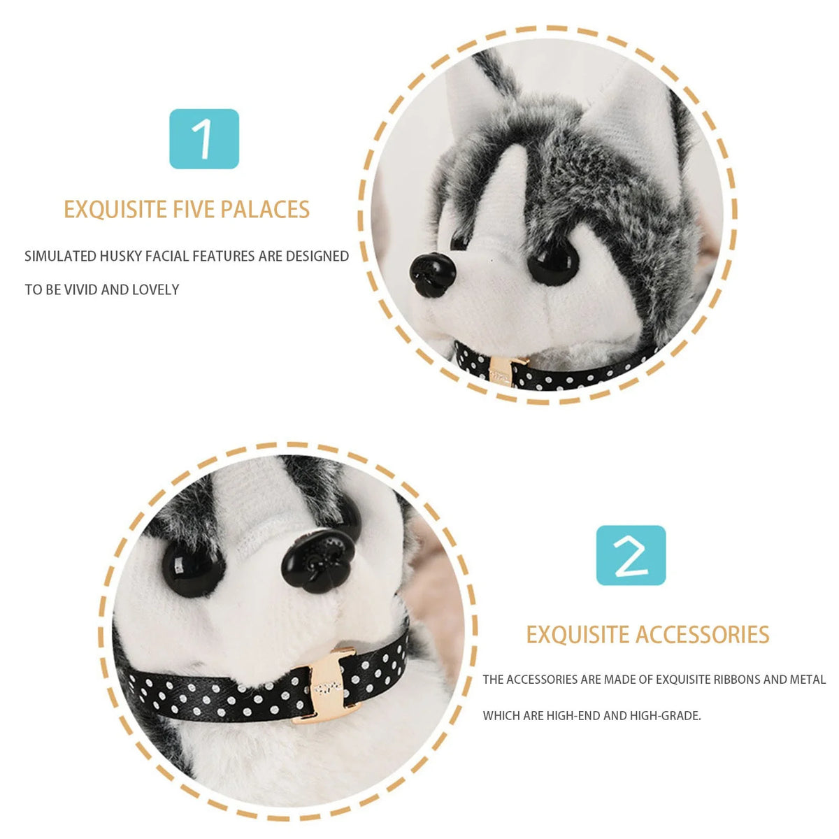 Simulation Plush Dog Toy Electric Plush Toy U782