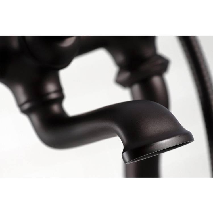 Vintage 7x22 Deck Mount Tub Filler with Hand Shower, Oil Rubbed Bronze S335