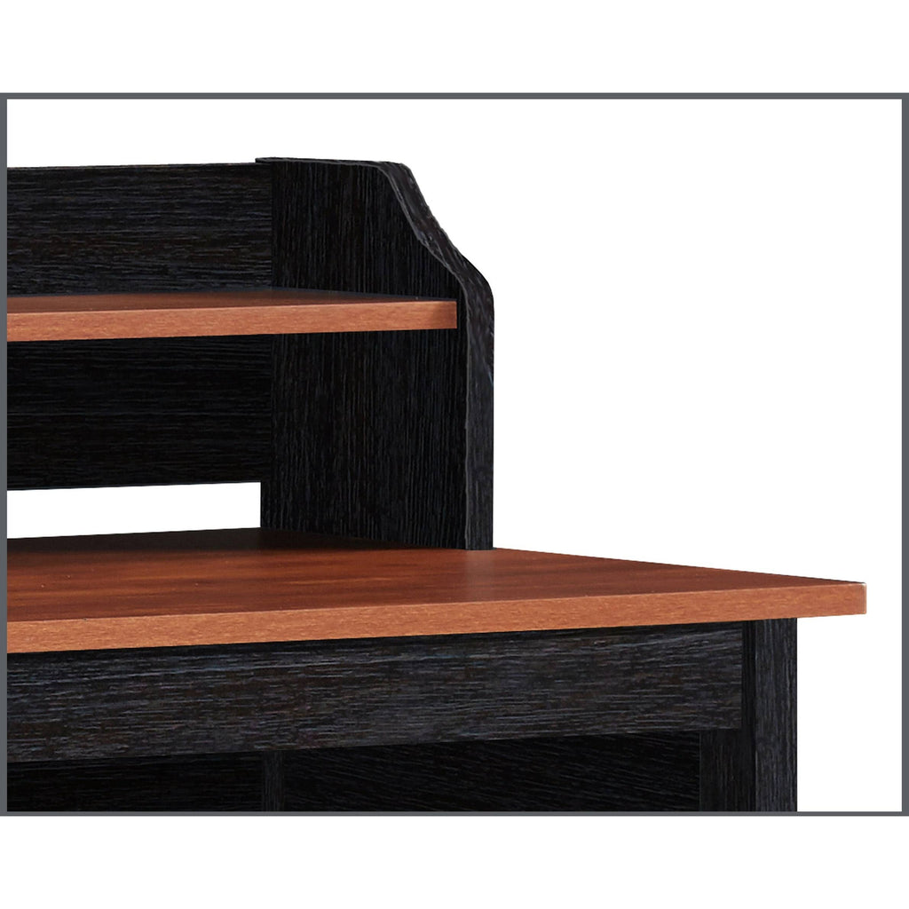 Gray Oak Writing Desk with Hutch N999