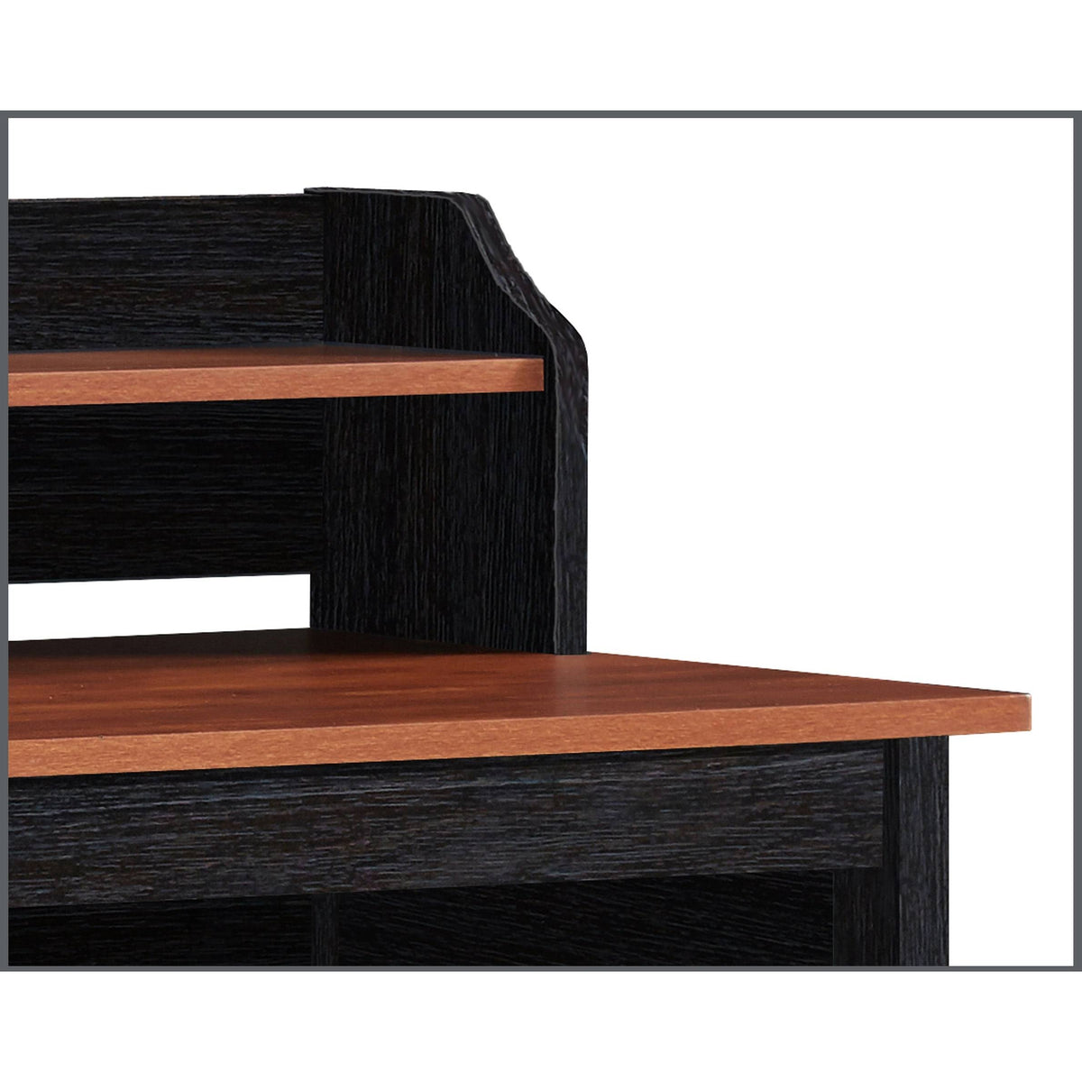 Gray Oak Writing Desk with Hutch N999