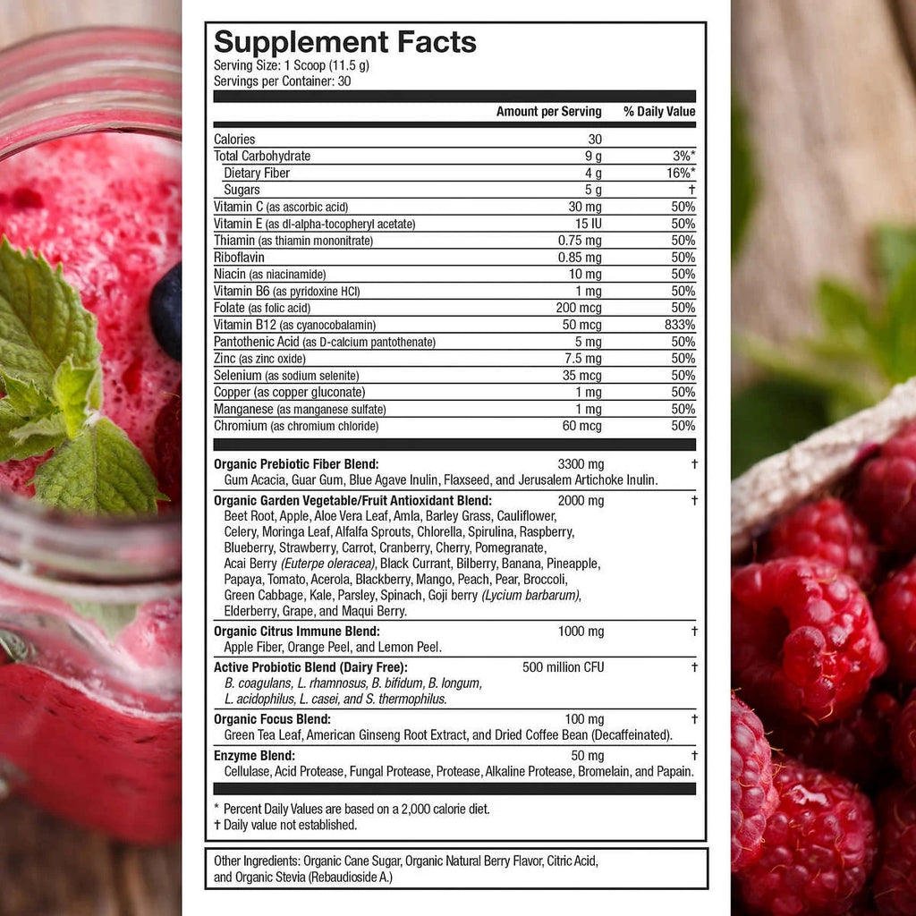 Garden Berry Super Fruit & Veggie Powder 14.28 Ounces H7248