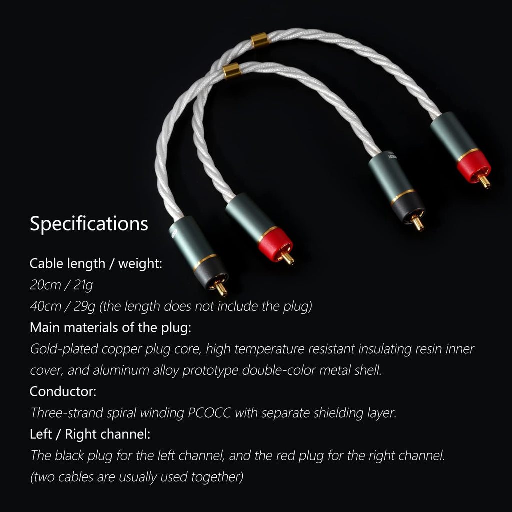 RCA Signal Cable with PCOCC Conductor (20CM) H7685