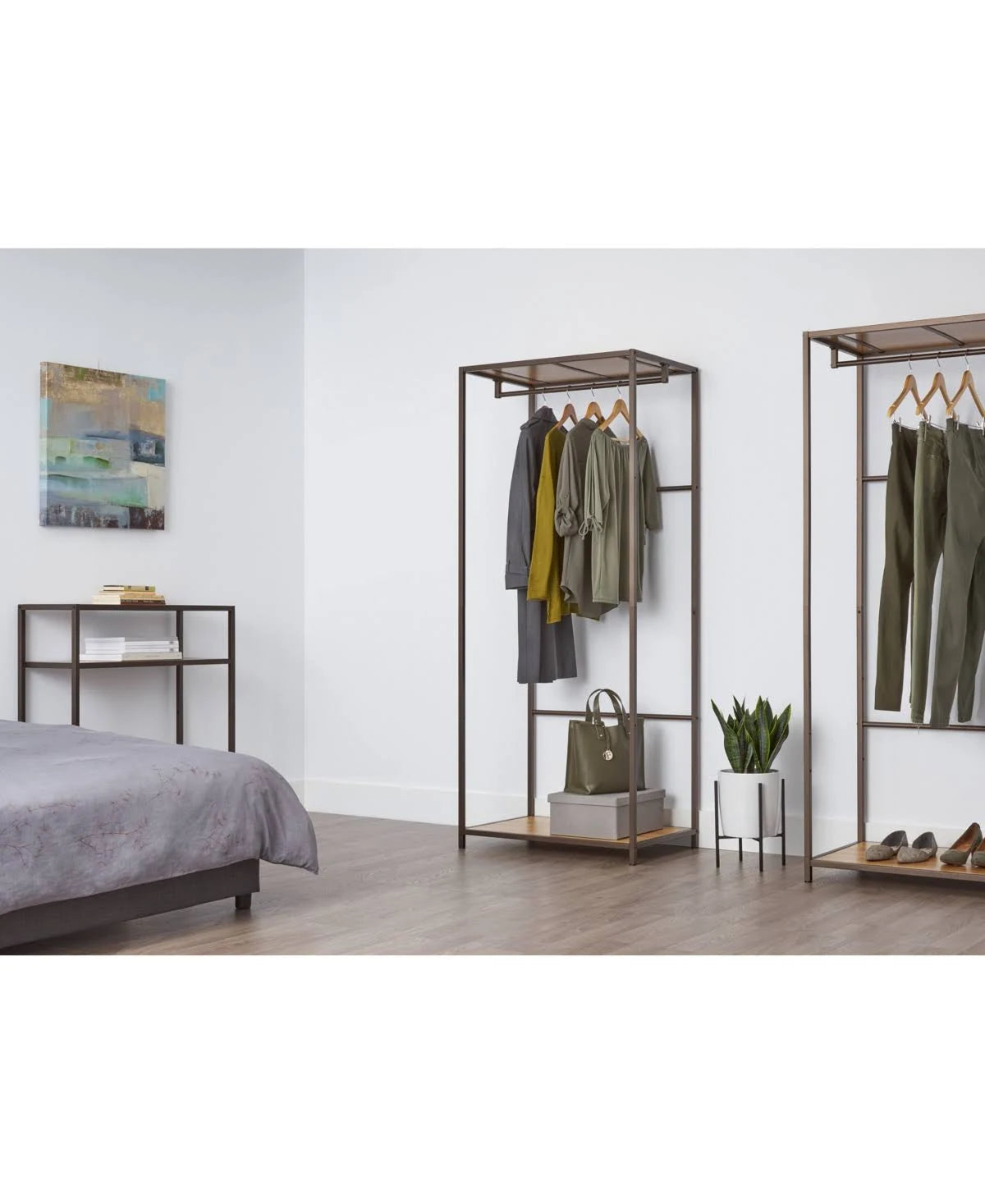 Bronze Anthracite Bamboo Garment Rack R8471
