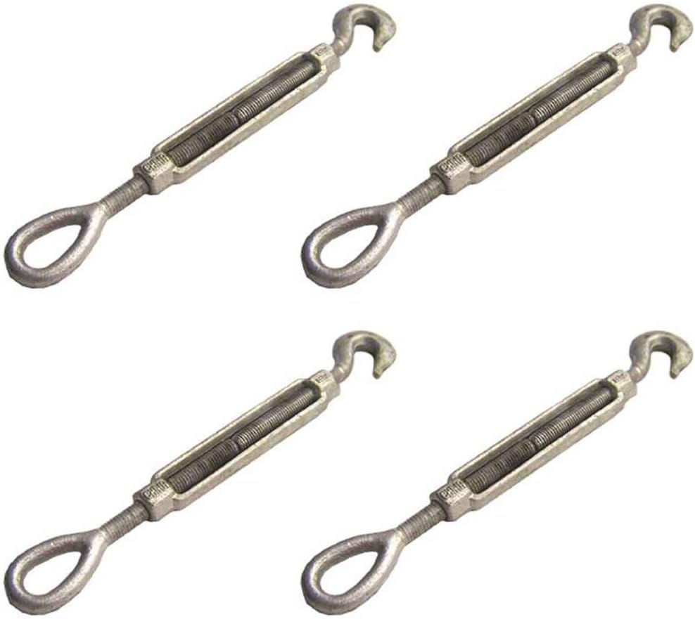 3/8 Inch x 6 Inches Galvanized Hook and Eye Turnbuckles Q698