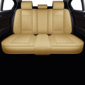 Black+Red Waterproof Leather Automotive Seat Covers G776949