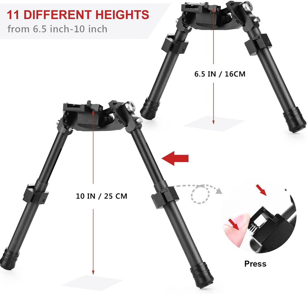 Carbon Fiber Adjustable Bipod C7092