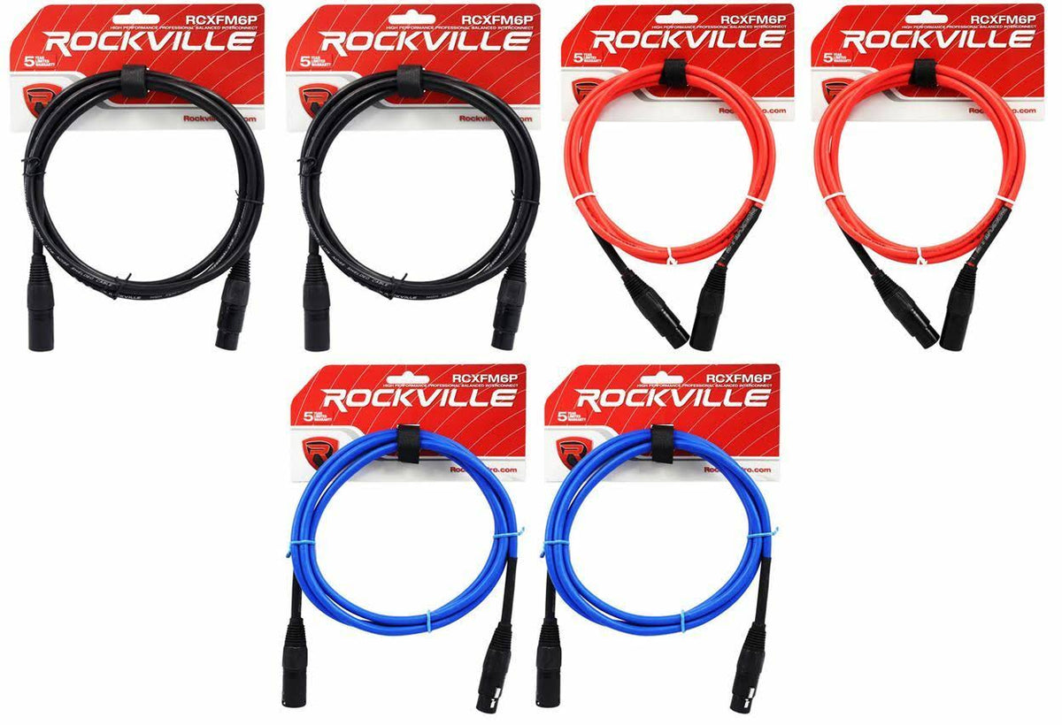 6' Female to Male XLR Mic Cable V7523