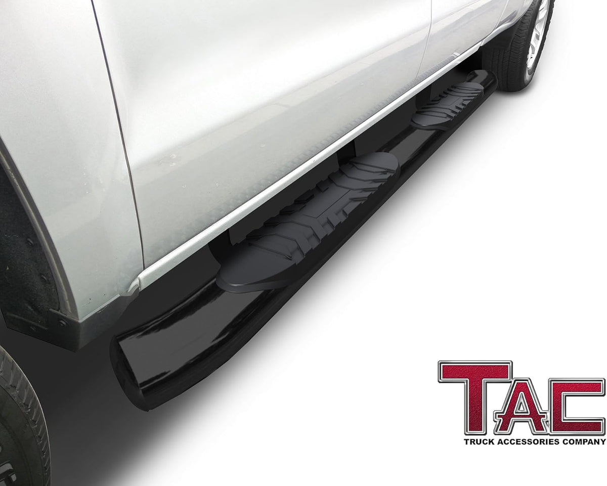 Black Oval Bend Side Steps Nerf Bars Running Boards (2 Pieces) D14167