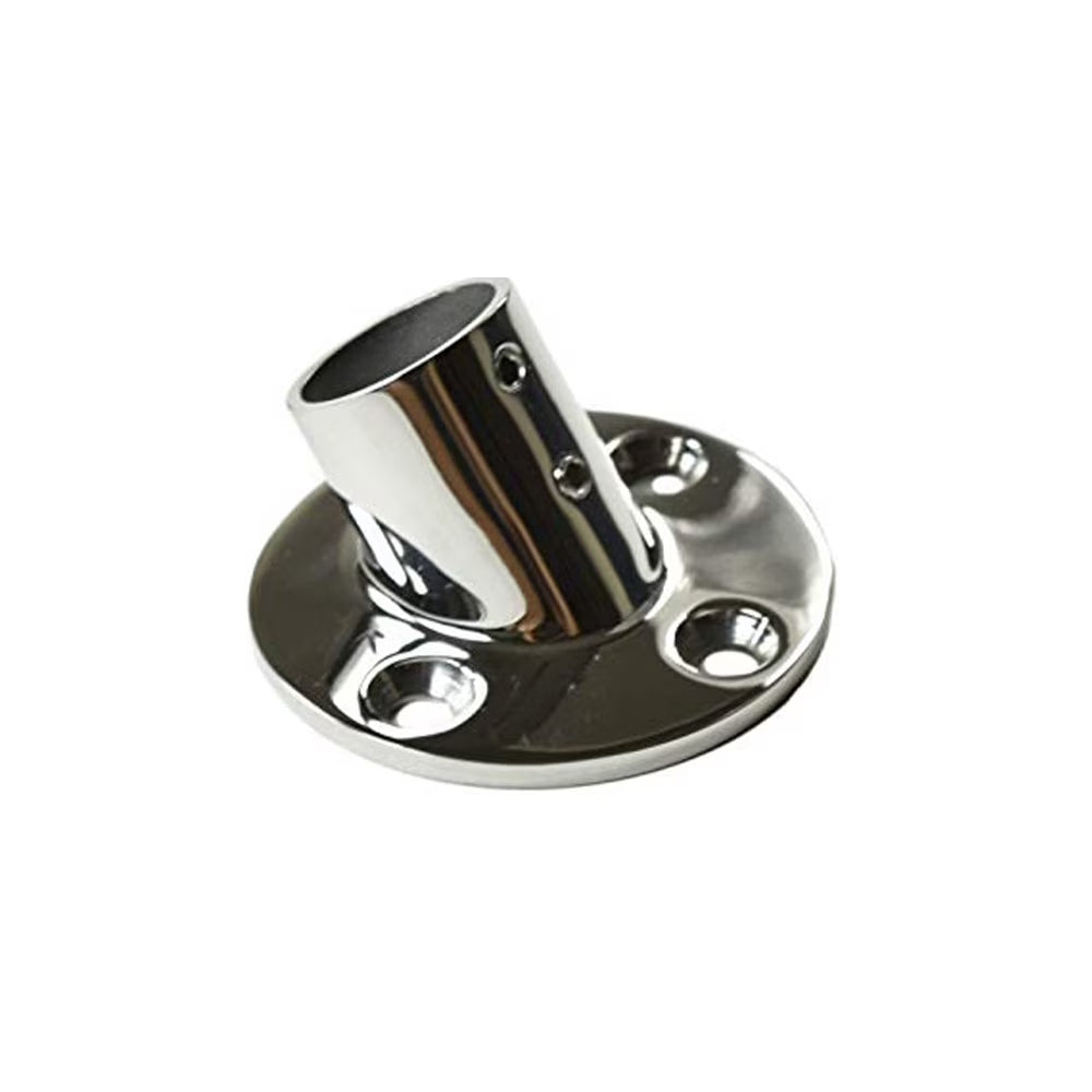 Heavy Duty 316 Marine Grade Stainless Steel Boat Hand Railing Fitting 1'' Round Base 60 Degree Tube Base N1682