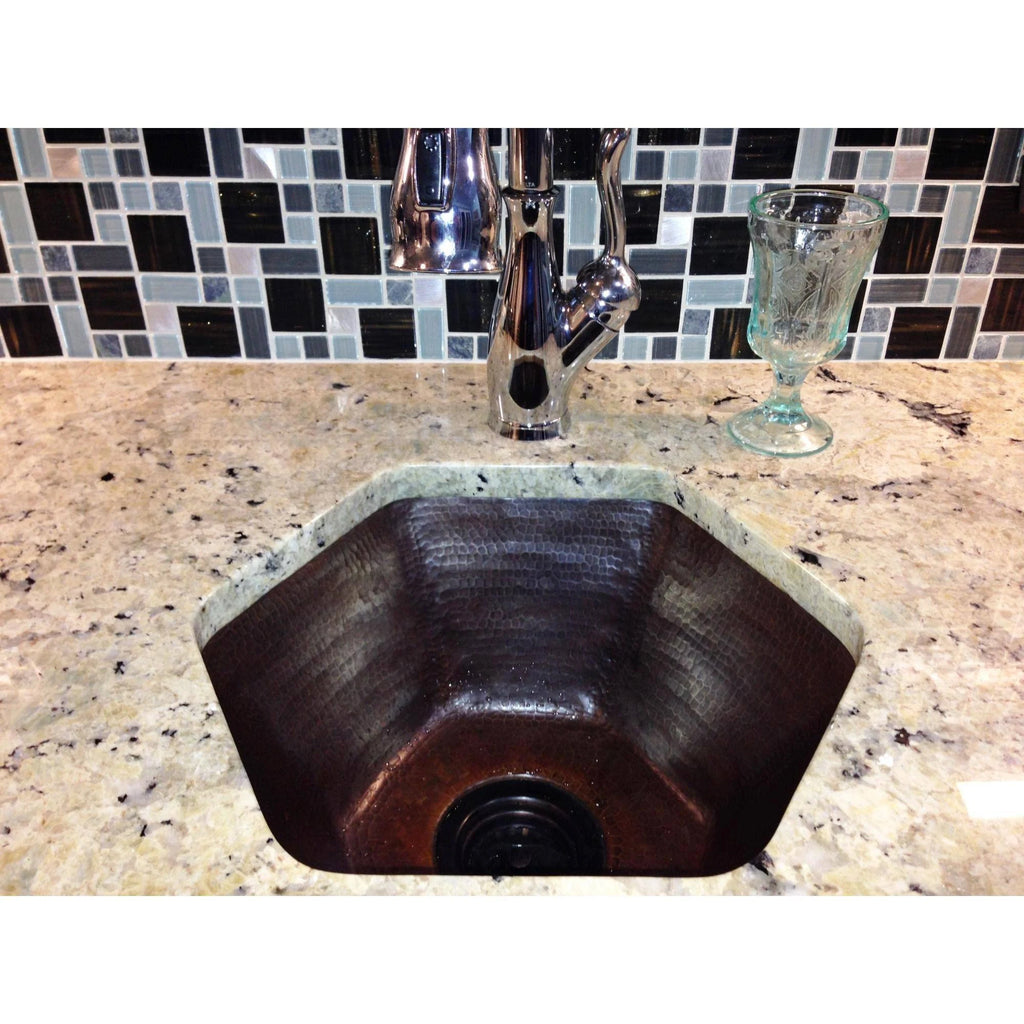 Hexagon Copper Bar Sink L7652