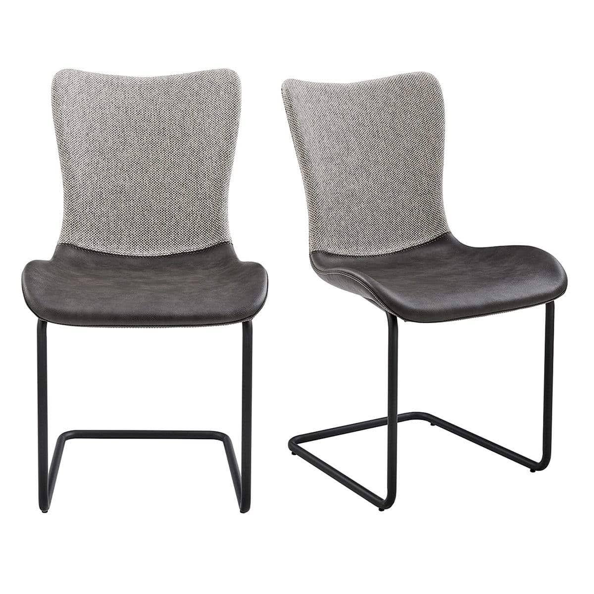 Dark Gray Side Chair Set of 2 B3426
