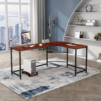 Solid Wood L-Shape Desk J18623