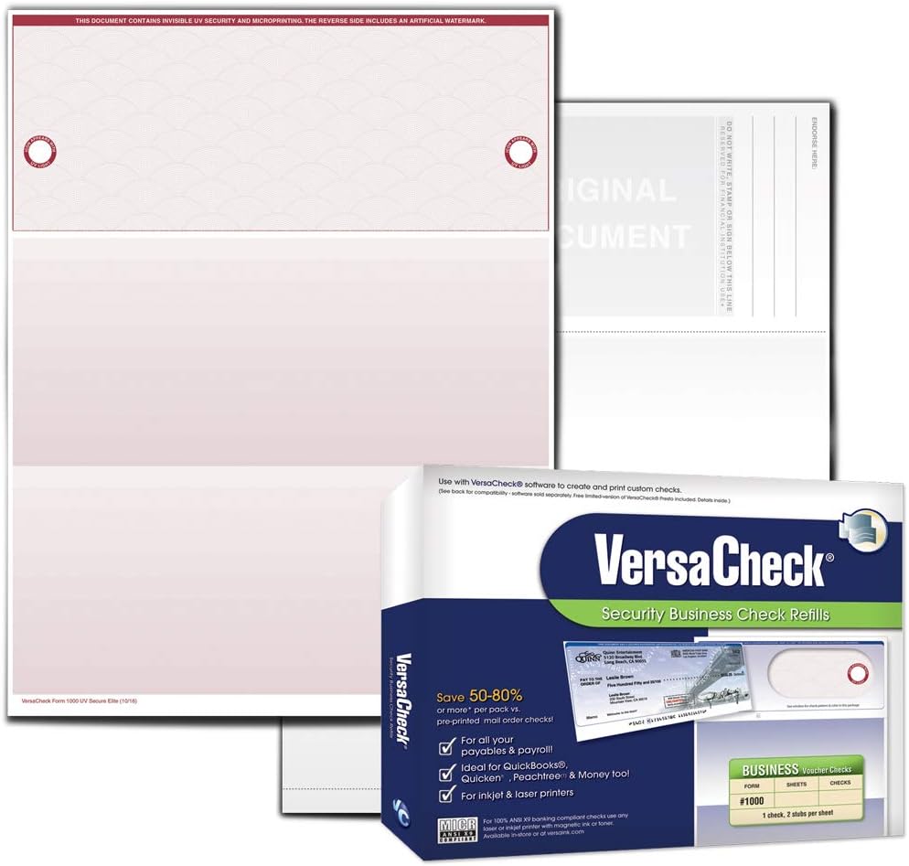 250 Blank Business Voucher Checks Z4624