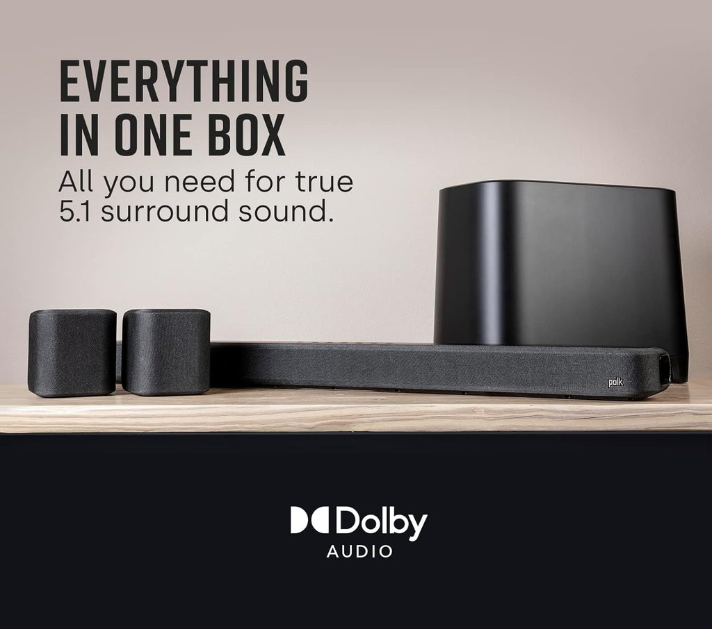 5.1 Channel Wireless Surround Sound System with Sound Bar and Subwoofer Q4685