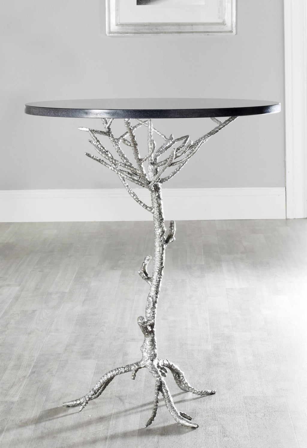 Silver / Black Accent Table X819