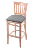 25 inch Counter Stool with Natural Finish and Folkstone Grey Seat C870