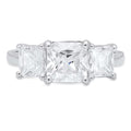 14K White Gold Three-Stone Diamond Engagement Ring size 6.5 F984615
