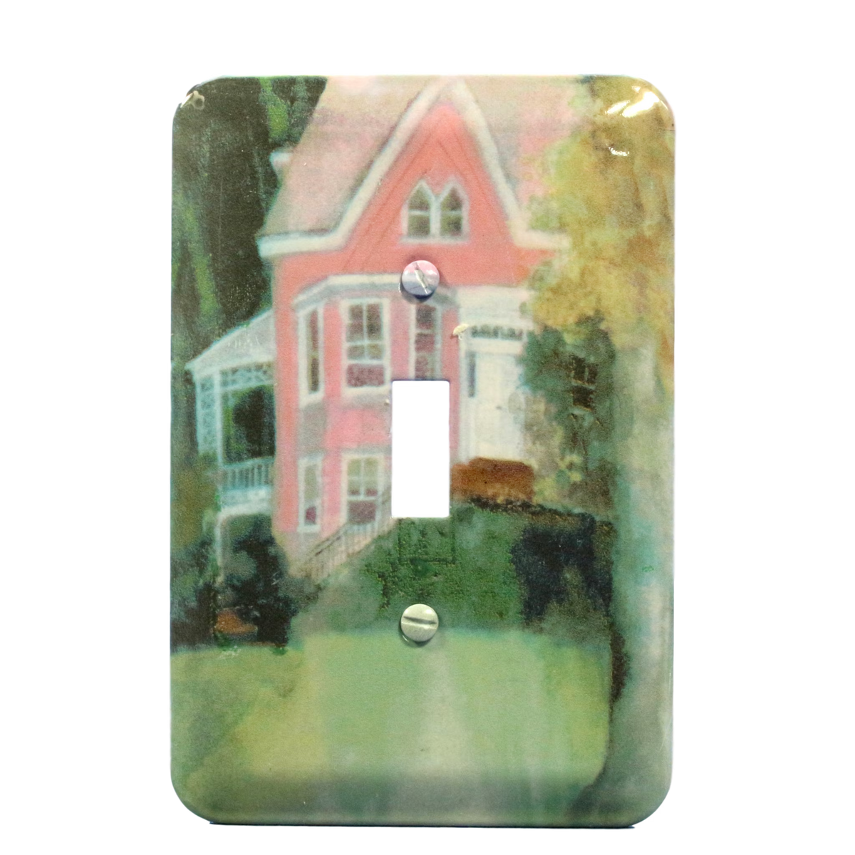 Victorian House Metal Wallplate Toggle Switch Cover Z305446