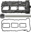 N55 Engine Valve Cover with Gasket Bolts Kit & Oil Cap V56321