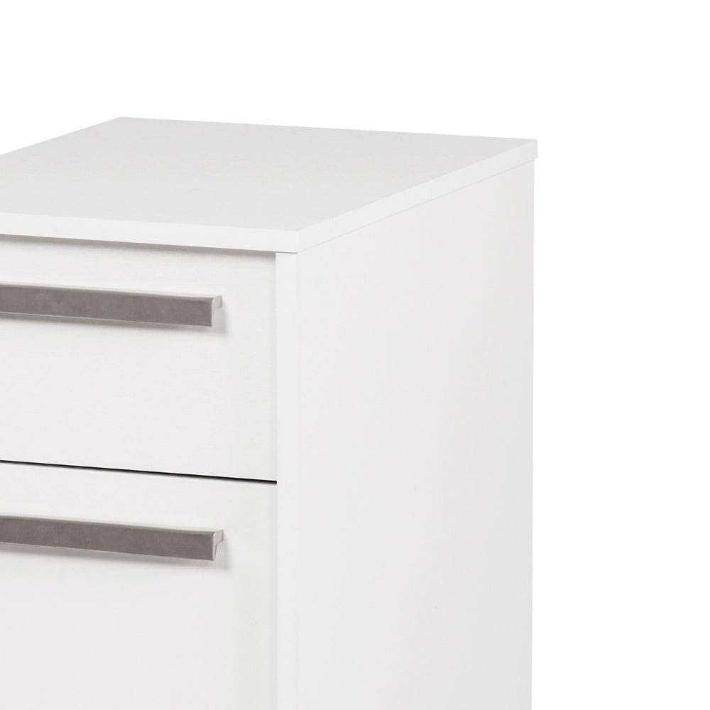 White Wood Grain 2-Drawer Mobile File Cabinet F5640