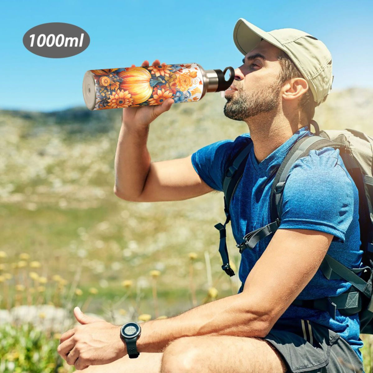 Stainless Steel Insulated Water Bottle with Straw Lid X29125