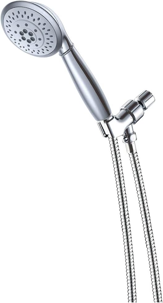 Polished Chrome 5-Setting Shower with Stainless Steel Hose P2620