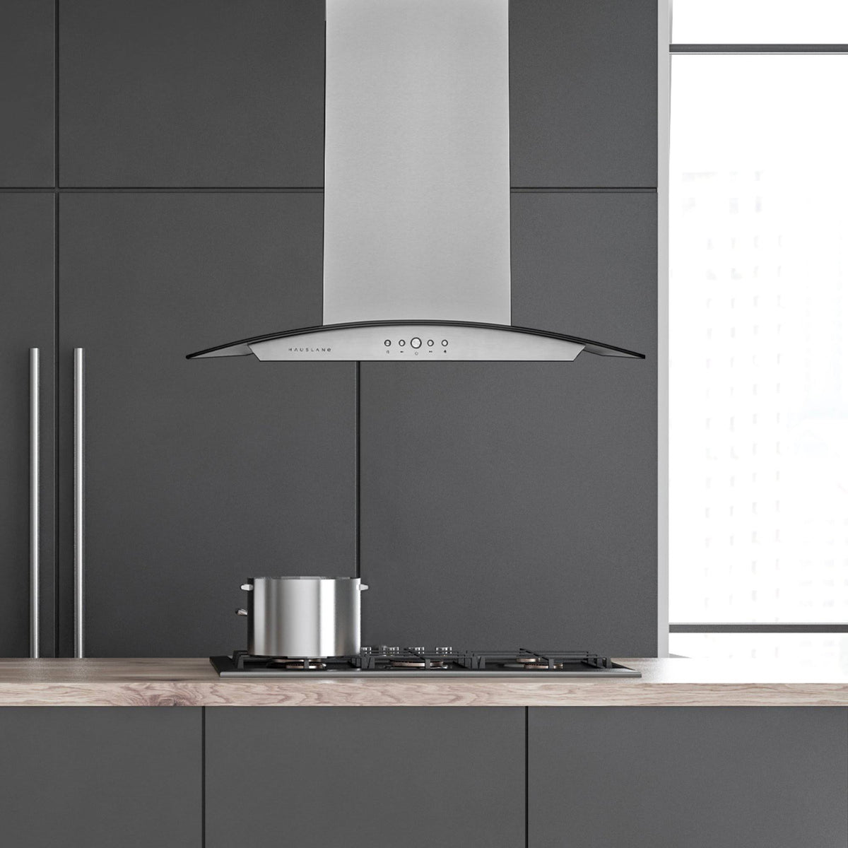30x22 600 CFM Convertible Island Range Hood in Stainless Steel E663