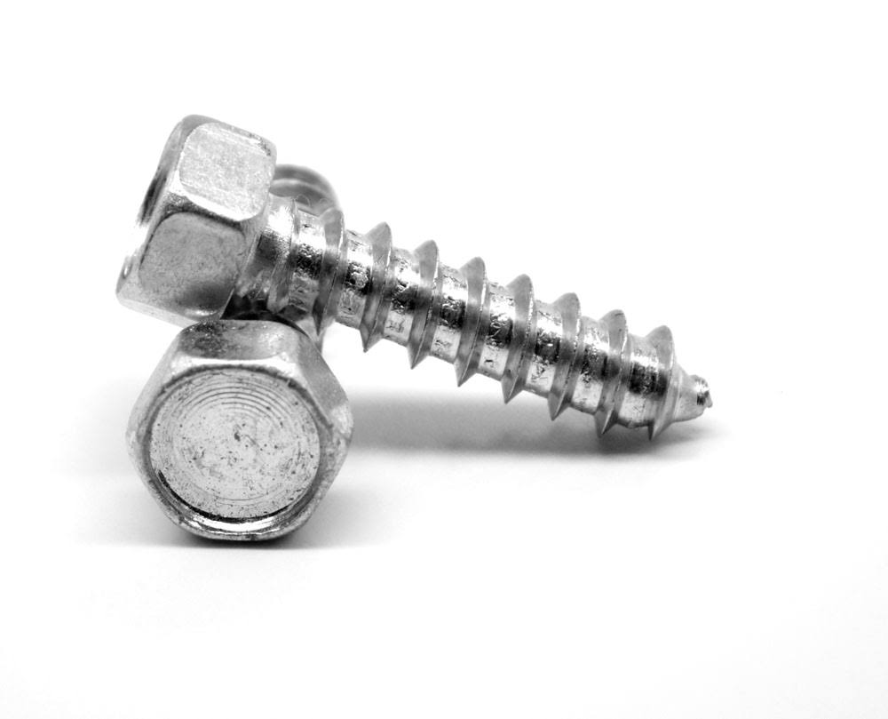 10-12 x 1 Sheet Metal Screw Indented Hex Head Type A Low Carbon Steel Zinc Plated J439