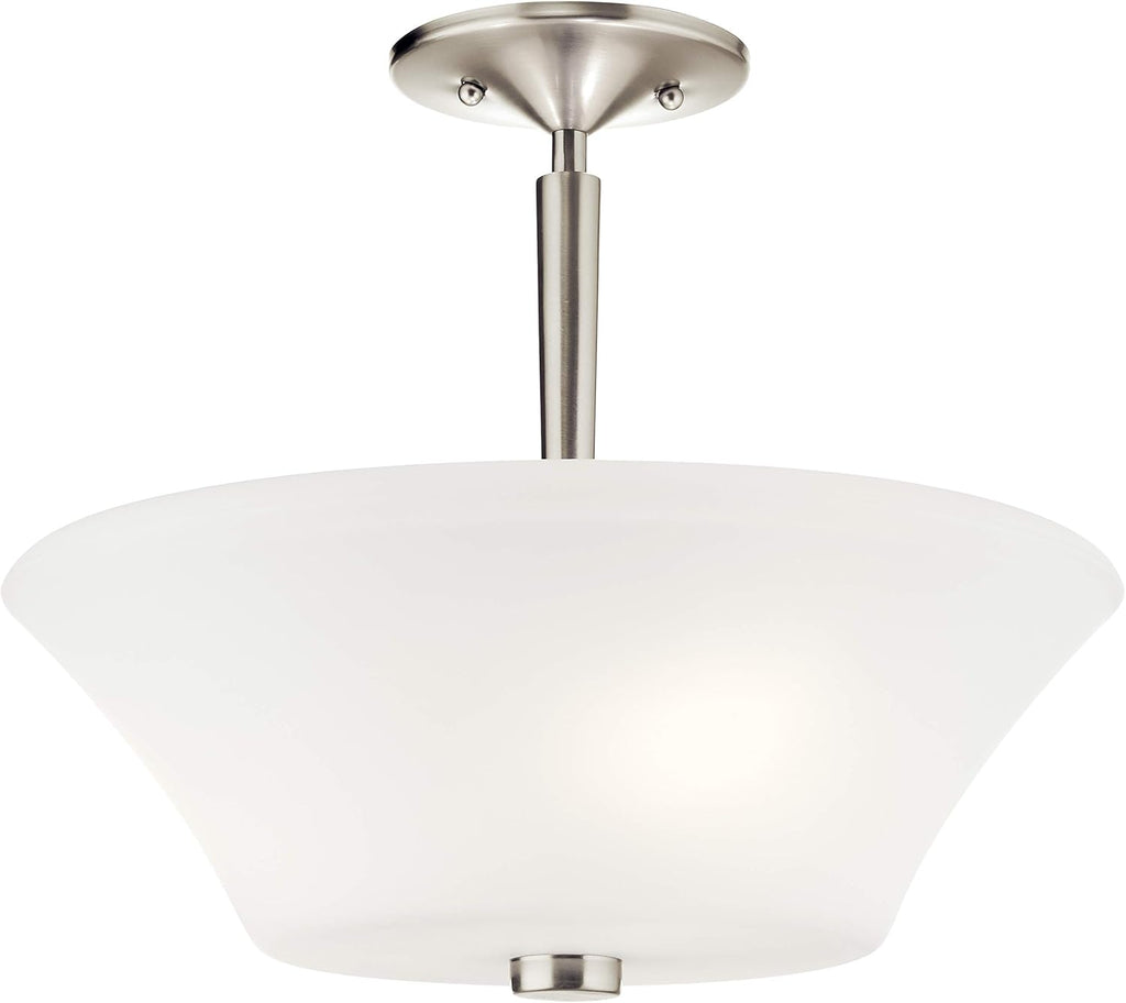 15 3 Light Semi Flush with Satin Etched Cased Opal in Olde Bronze G887378