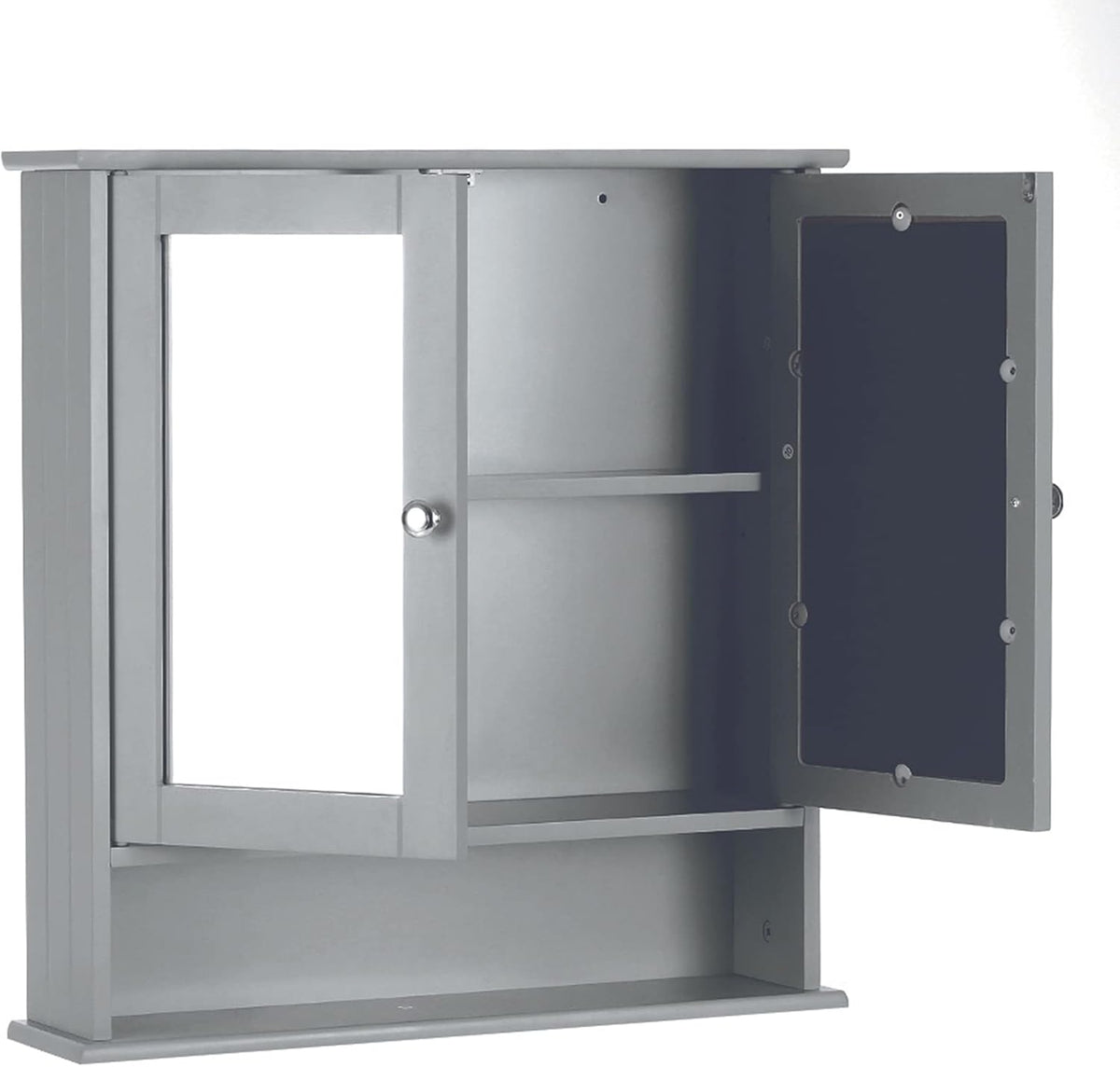 Bathroom Wall Mount Cabinet with Glass Doors & Shelves N850
