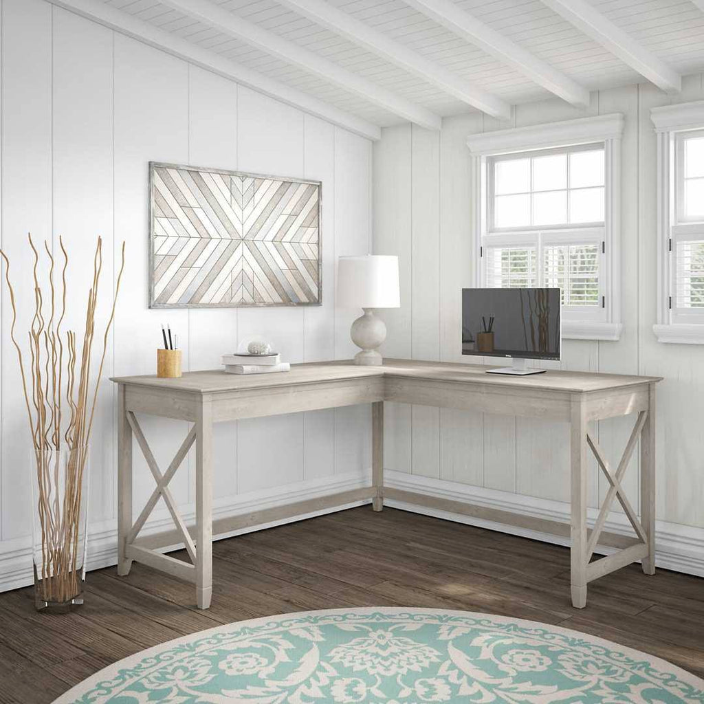 60W L Shaped Desk, Cape Cod Gray Z54413