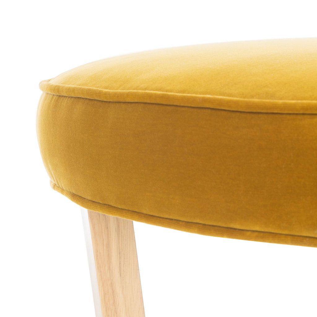 Blush Pink Velvet Ottoman Q17601