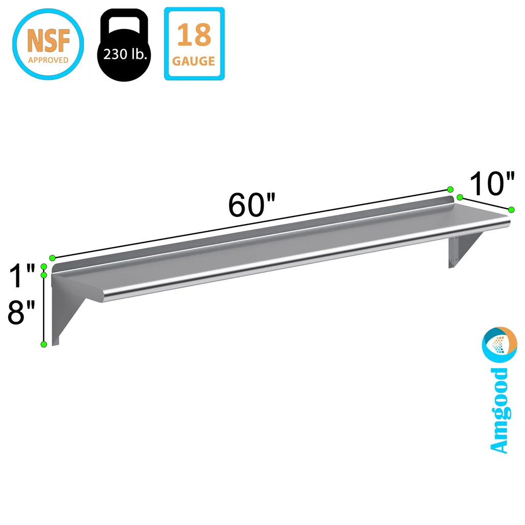 Stainless Steel Wall Shelf S8174