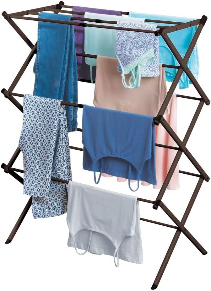 Bronze Tall Foldable Laundry Drying Rack B43139