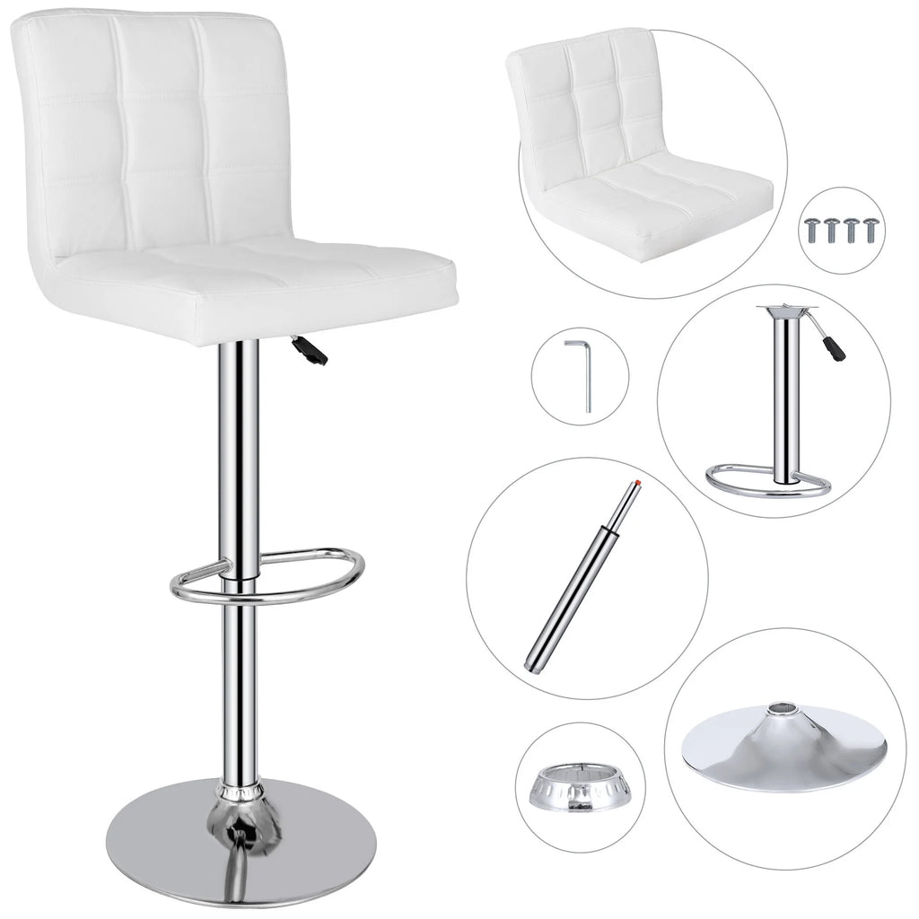 Set of Two Height Adjustable Armless Swivel Bar Stools X7581