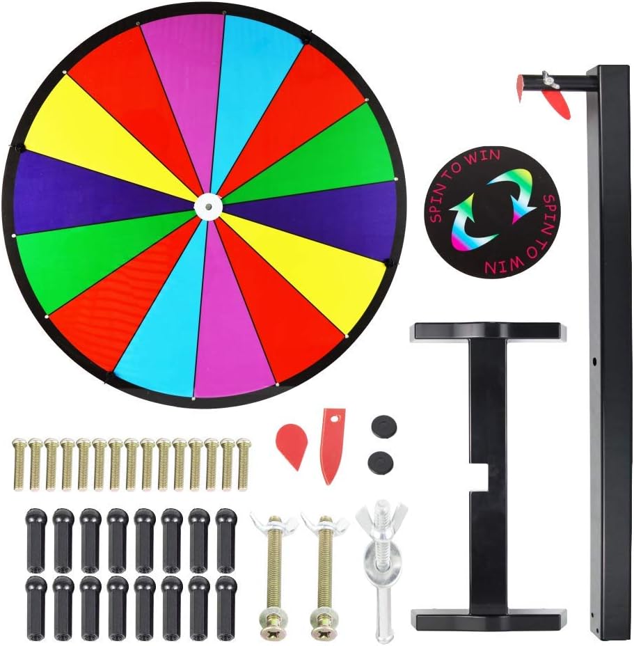 14 Slots Color Dry Erase Game Spinner Wheel Pack of 2 U368