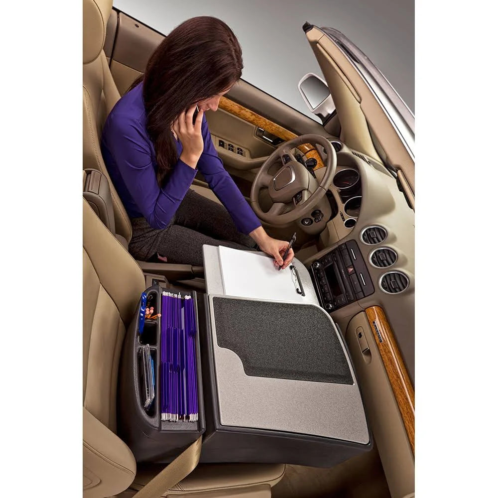 Grey Car Desk with Built-in Power Inverter Y249