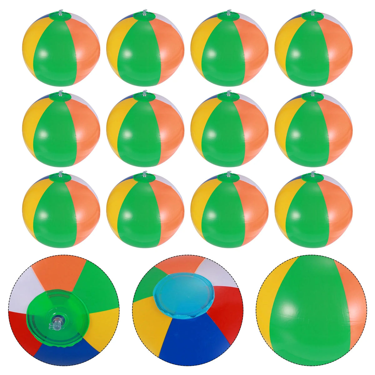 12 Pcs Inflatable Beach Balls Pool Toys F391