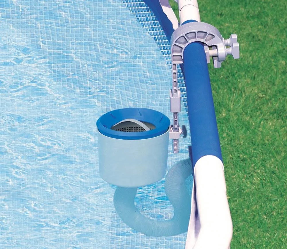 Pool Blaster Battery Powered Leaf Vacuum and Intex Wall Mount Automatic Skimmer N54968