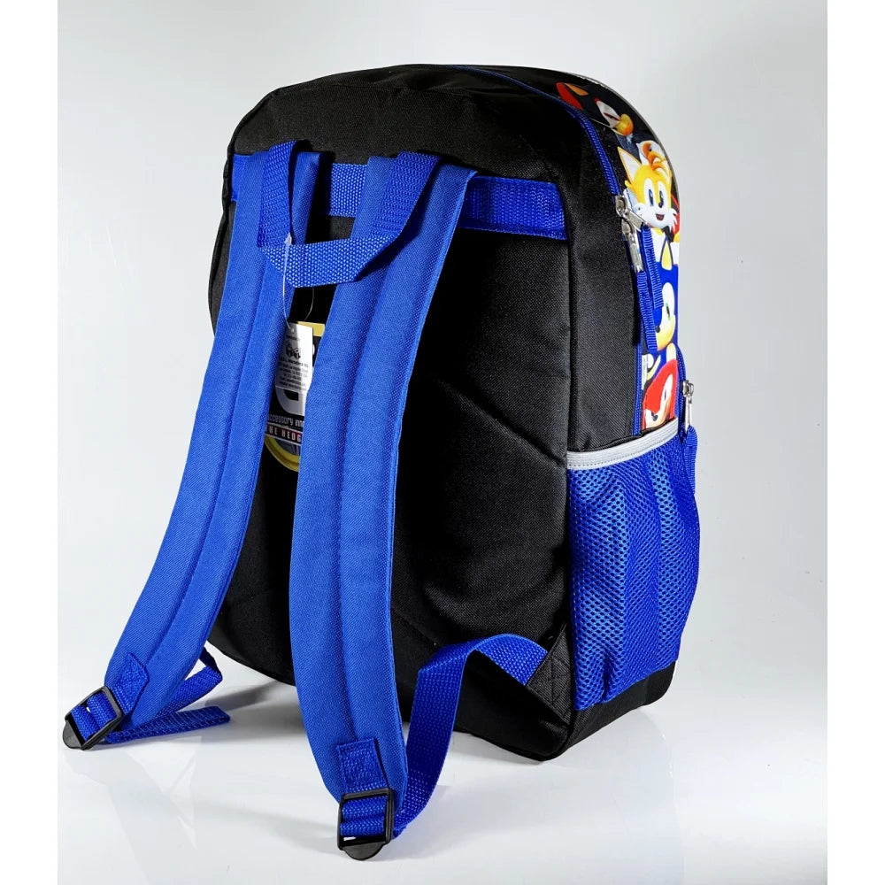 Blue Black Sonic Backpack with Insulated Lunch Bag T238239